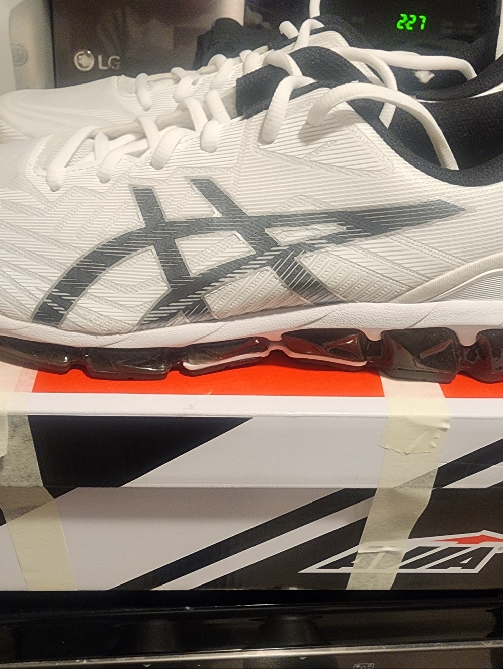 Asics Black and White Running Shoe - Picture 4 of 5